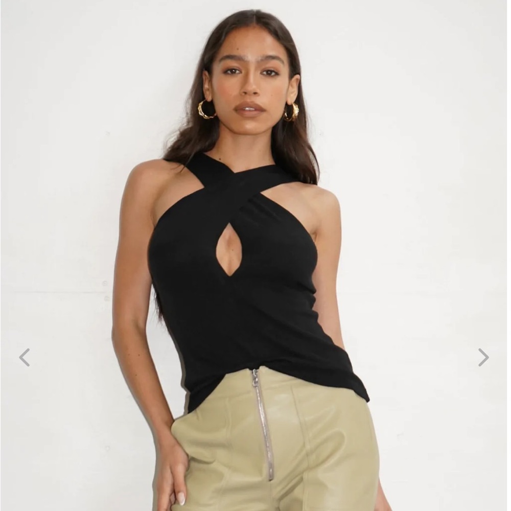 Black LNA Apollo Halter Top